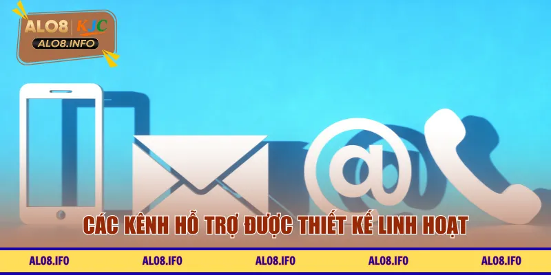 Các kênh hỗ trợ được thiết kế linh hoạt